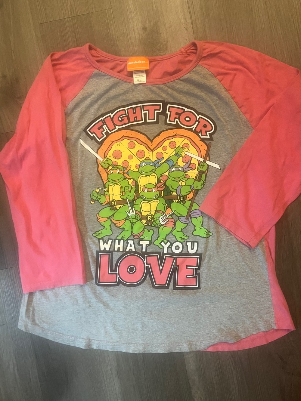Nickelodeon baseball style . Teenage Mutant Ninja Turtle on front adult XL